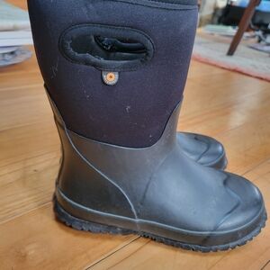 Bogs Black Kids Boots, 9 Inches Toe To Heel